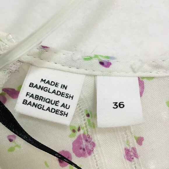 Selected Femme Susy Ruffled Floral Blouse Top Size 36 - Picture 10 of 13